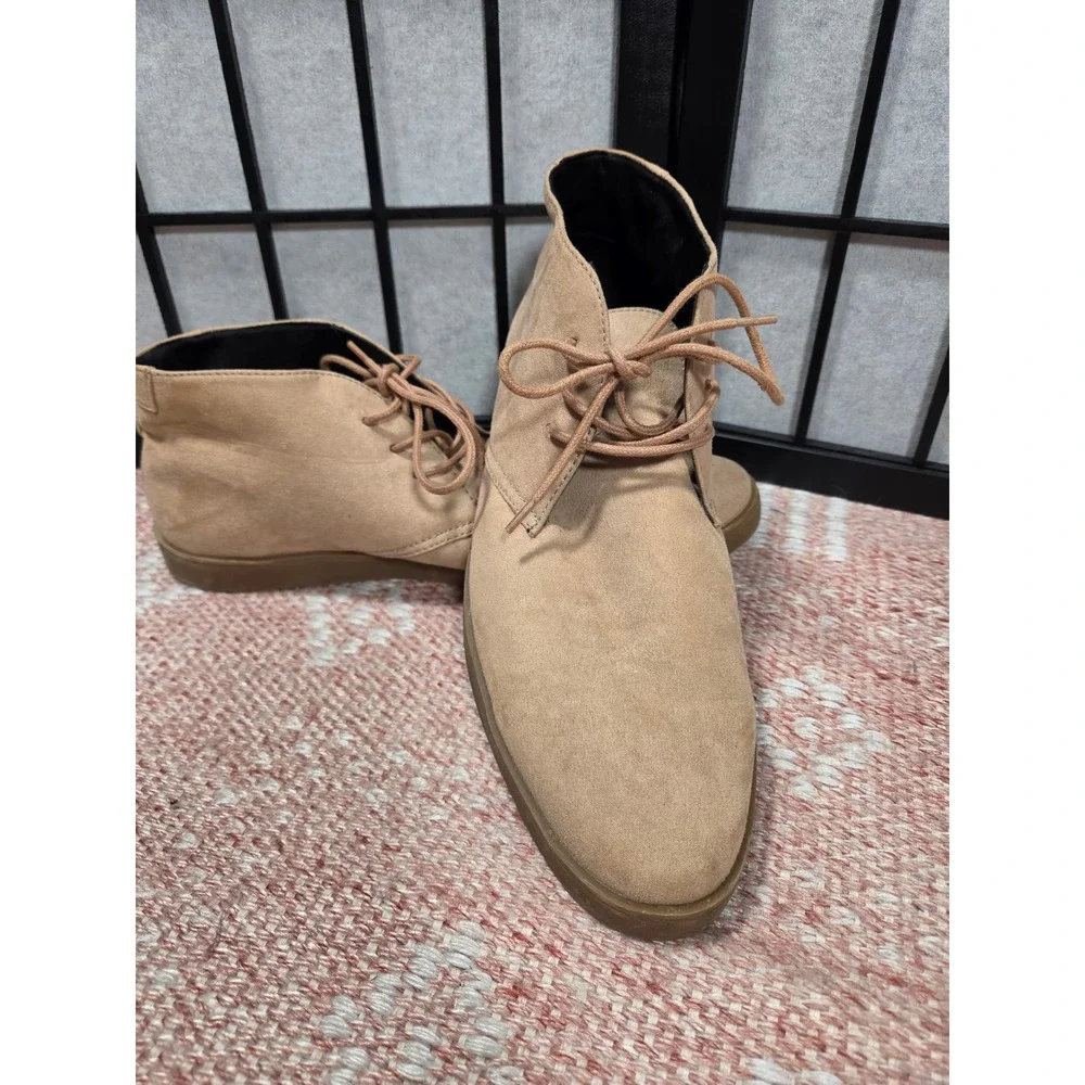 Alfani Barrett Mens Tan Sand Faux Suede Memory Foam Chukka Boots 10.5M